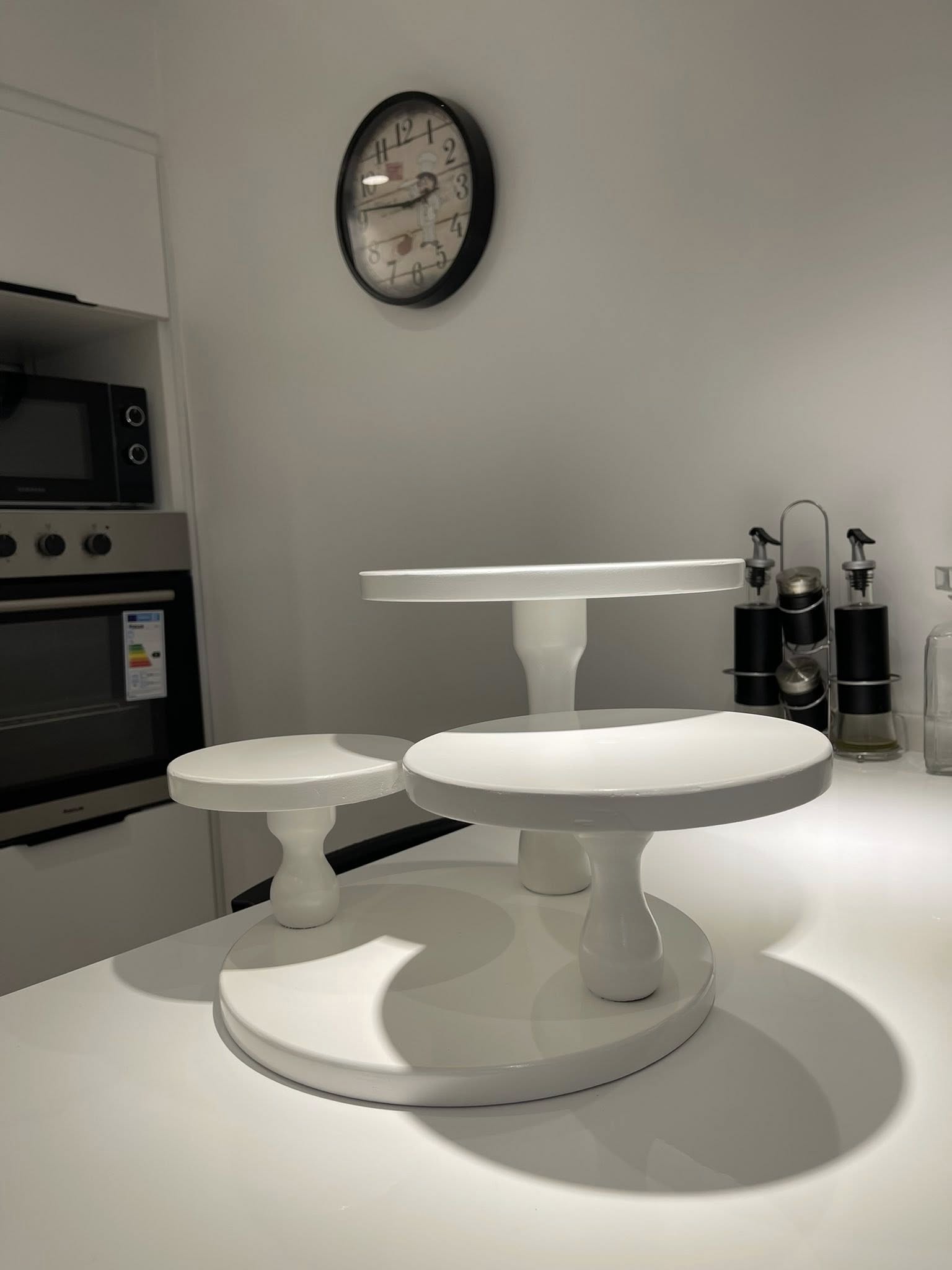 White Wooden 3-Tier Cake Stand - Image 2